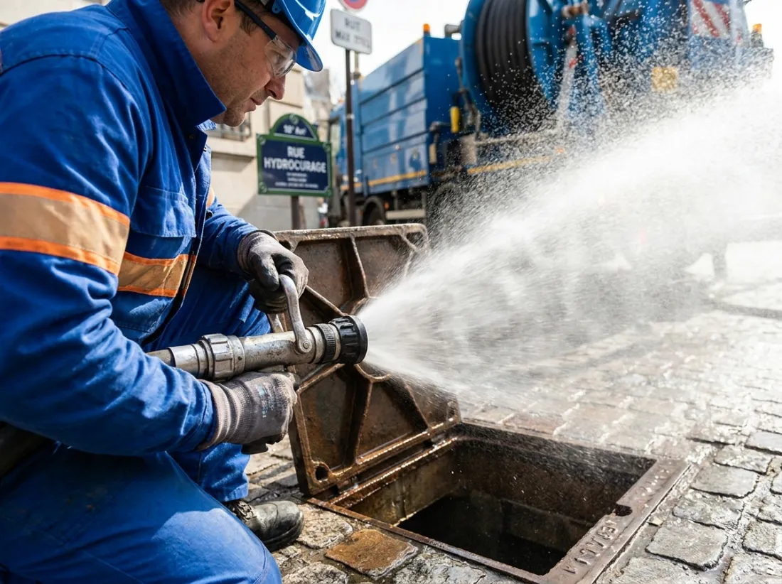 Hydrocurage de canalisations